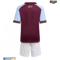 Otroški Nogometni dresi Aston Villa Domači 2025-26 Kratek Rokav (+ Kratke hlače)